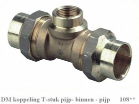 DM T-koppeling 108 16mm x 1/2"bi x 16mm