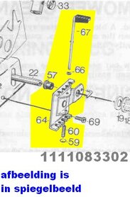 Stiga hoogteinstelling Rechts 1111-0833-02