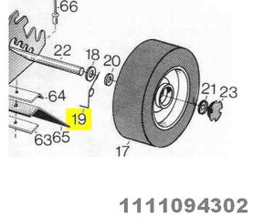 Stiga veer hoogte instelling rechts 1111-0943-02
