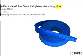 Tuinslang of brandweerslang plat oprolbaar