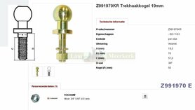 Trekhaakkogel 50mm 3/4" UNF