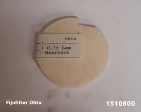 Fijnfilter Ohta HP modellen (kusters) 1510800