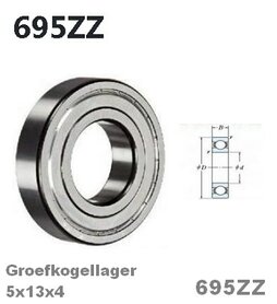 Kogellager 695-ZZ 5x13x4