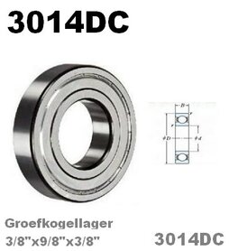 Kogellager 3014-DC 3/8"x9/8"x3/8"