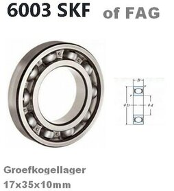 Kogellager 6003 17x35x10