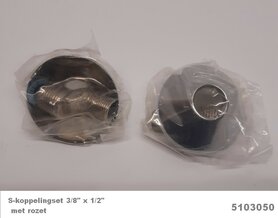 S-koppelingset 3/8"x1/2" met rozet