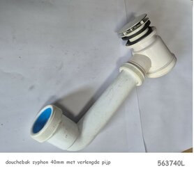 Douchebaksifon 40mm verlengd