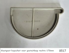 Mastgoot kopschot Nicoll 170mm rechts