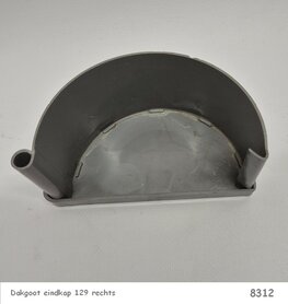 Dakgoot eindstuk 129mm rechts